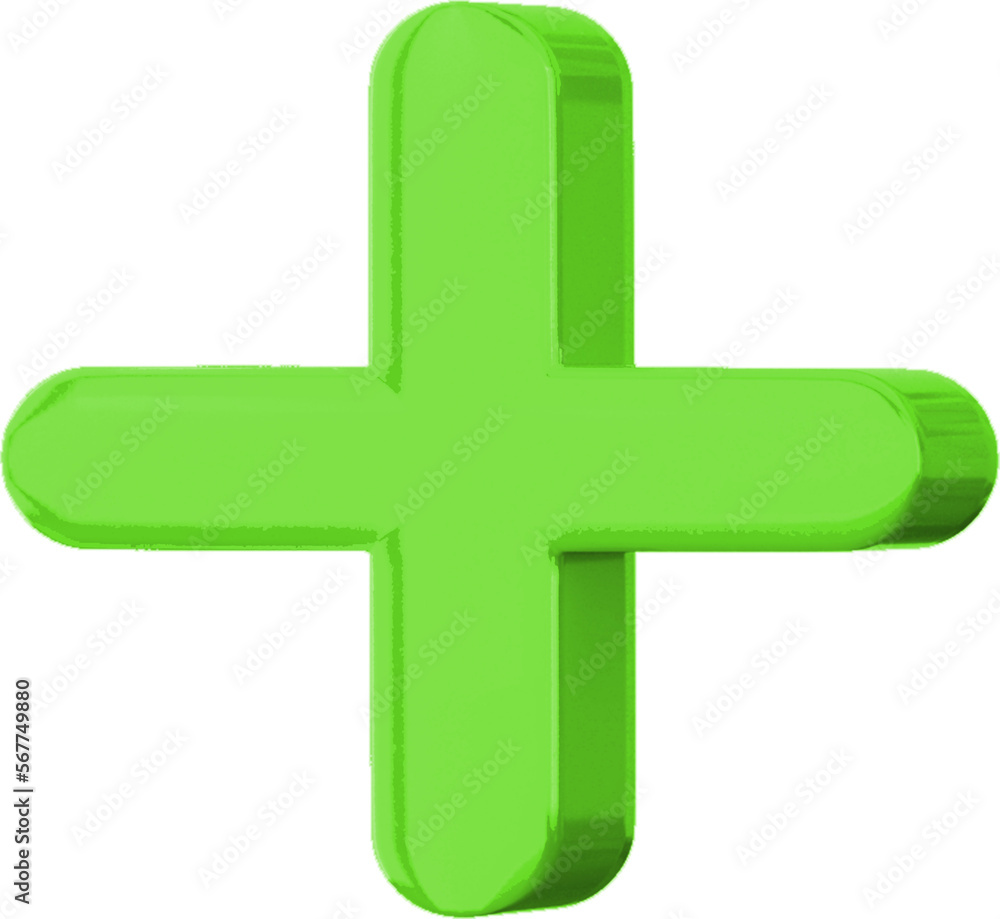 Obraz premium a plus sign in green