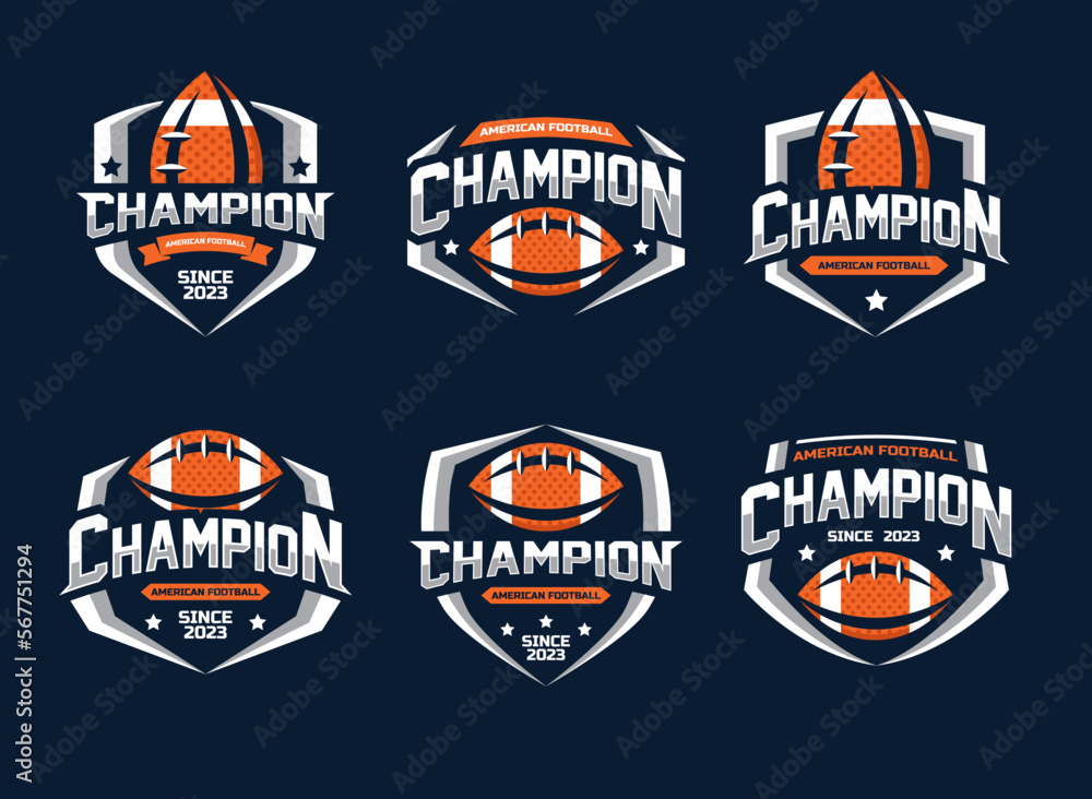 Premium Vector  American football championship logo and badge