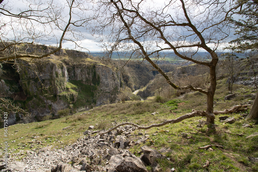 Cheddar Gorge the village of Cheddar, Somerset, England Cheddar Gorge the village of Cheddar, Somerset, England