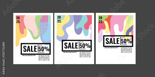 Colorful abstract geometric and fluid banner template for marketing promotion material. Giveaway, cash back, gift card, and member card bonus design template.