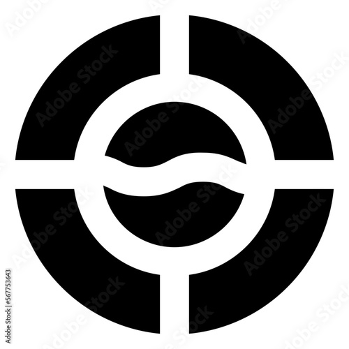 Port Hole glyph icon
