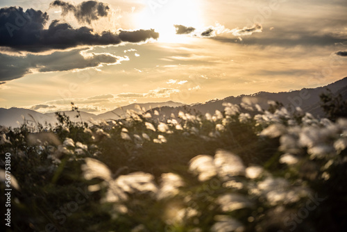 sunset in the mountains