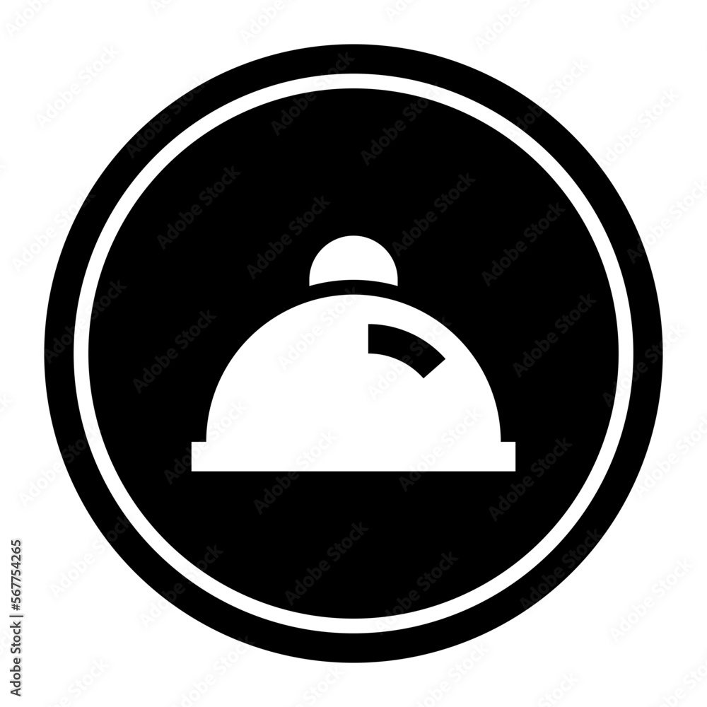 Cloche Circular line icon Cloche Circular line icon