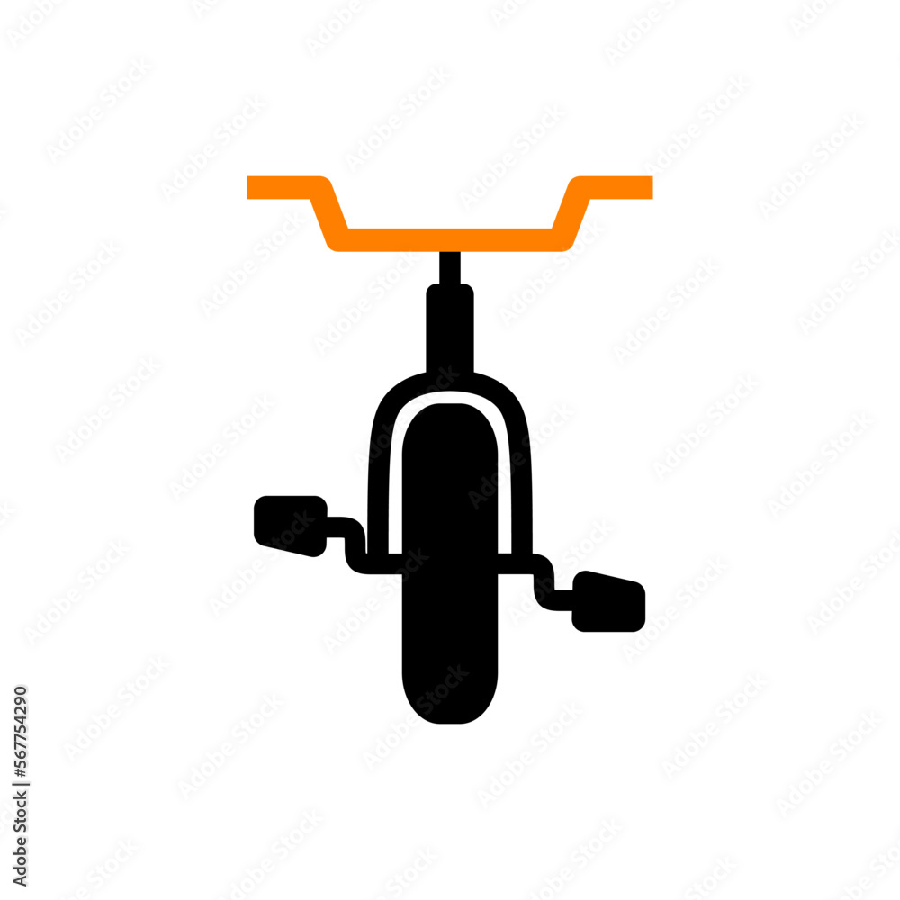 Front view of Bike Icon Vector Logo Template Illustration Design. Bicycle outline icon. Front view of Bike Icon Vector Logo Template Illustration Design. Bicycle outline icon.