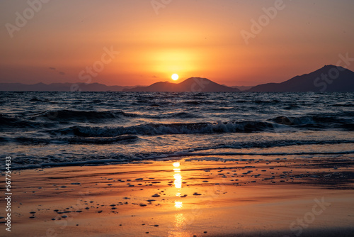 sunset over the sea