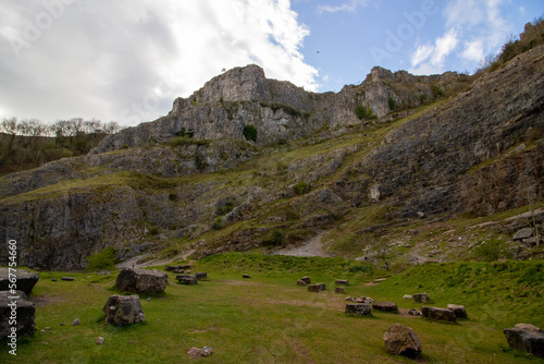 Cheddar Gorge the village of Cheddar, Somerset, England