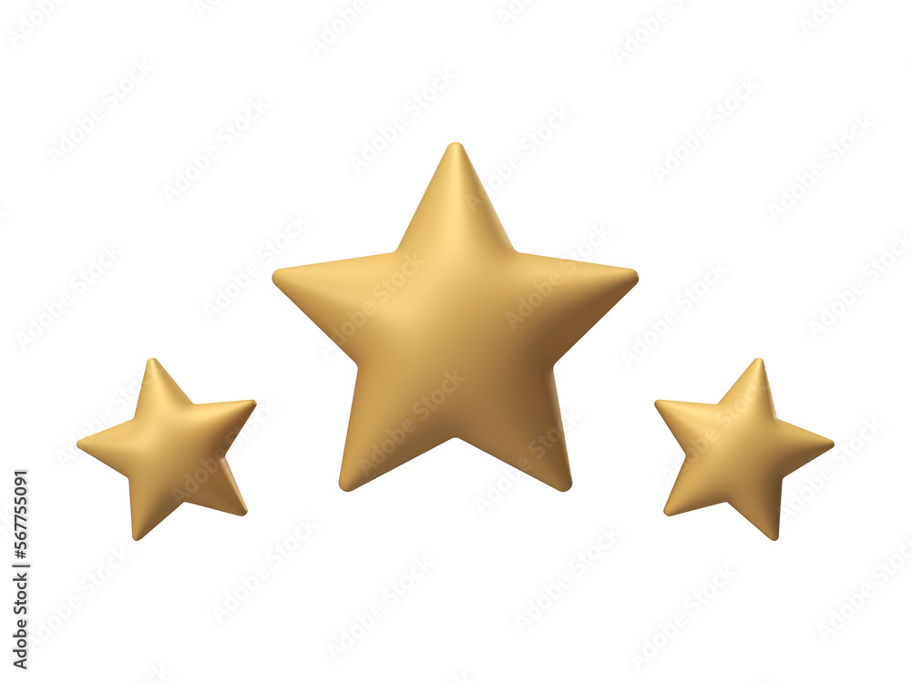 3 Gold Stars, Transparent 3 Gold Stars, Transparent