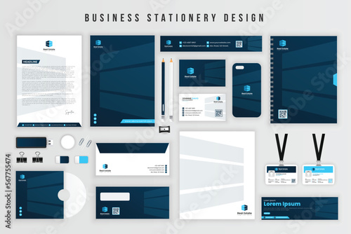Real estate, home, building, builder, house, construction, architecture, stationery design, or stationary template or brand identity design