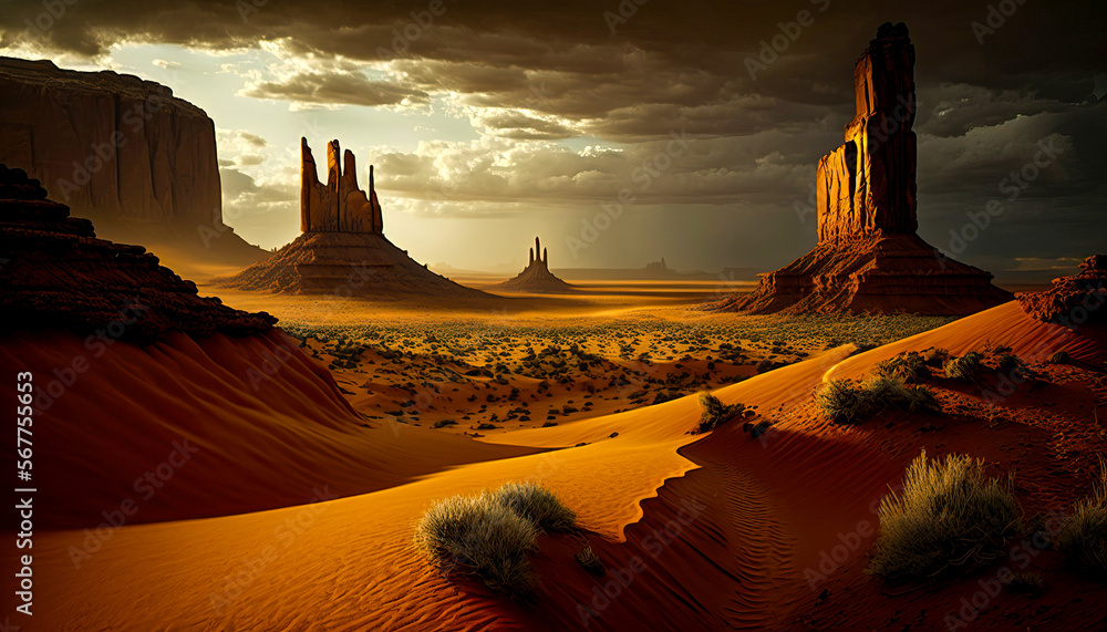 Landschaft in Arizona, USA, ki generated