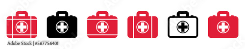 Medical box, vector design for any purposes. Emergency symbol. First aid. Health care. Cross symbol.