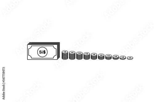 Solomon Islands Currency, Solomon Islands Dollar, SBD Sign. Vector Illustration 