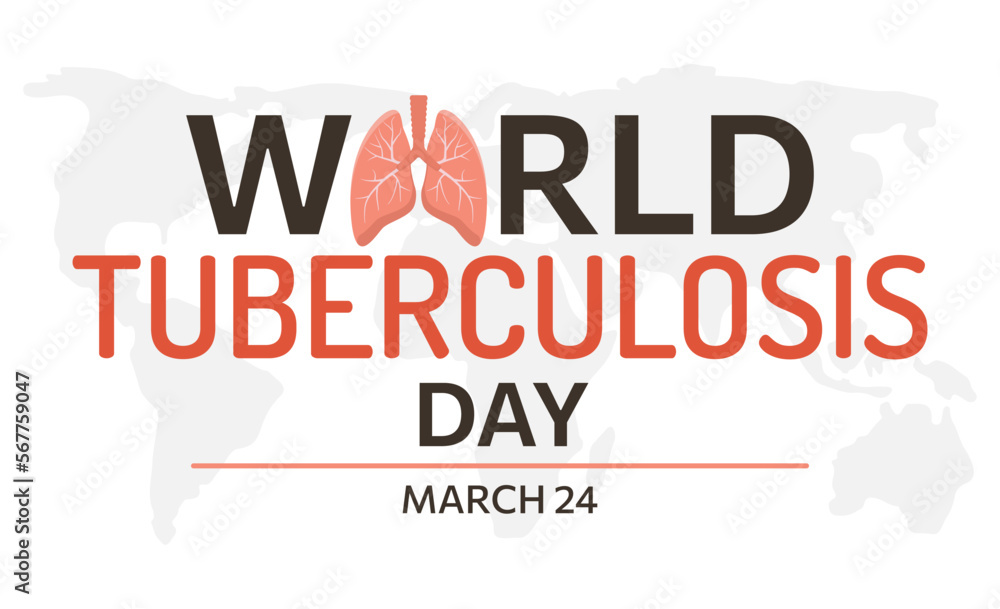 World tuberculosis Day concept. Human lungs and Earth map isolated on white background. World pneumonia day. Examine and check your lungs. Medical information banner. Vector illustration in flat style