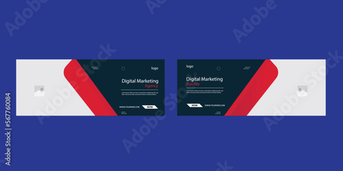 Corporate business social media design Facebook cover template web banner template