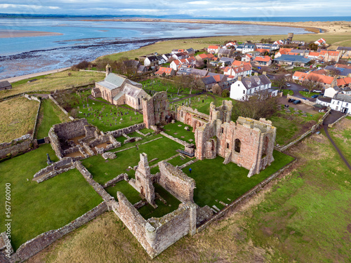 Obraz na plátne Lindisfarne Priory - Northumberland - England