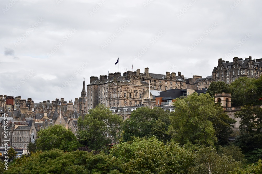 Buildings and landmarks in Edinburgh city centre. 