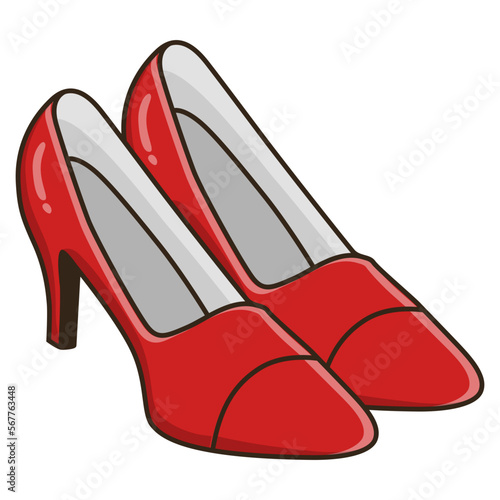 red high heel shoes. woman footwear