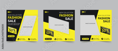 Fashion Sale Promotional Ad Banner Template vector photo