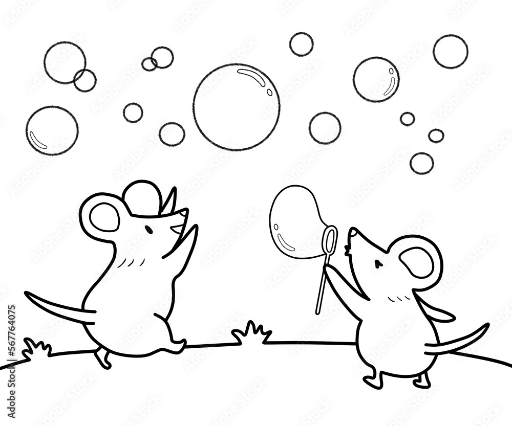 Mouse blowing bubbles coloring - 1000 F 567764075 MjRX4IAxrJ11LukHTJqlYs5QmSdaLTCT 
