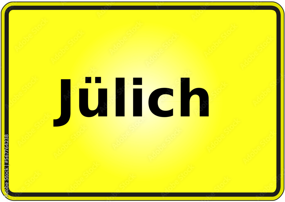 Stadteingangsschild Deutschland Stadt Jülich