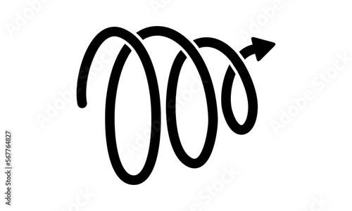 Spiral arrow illustration vector design
