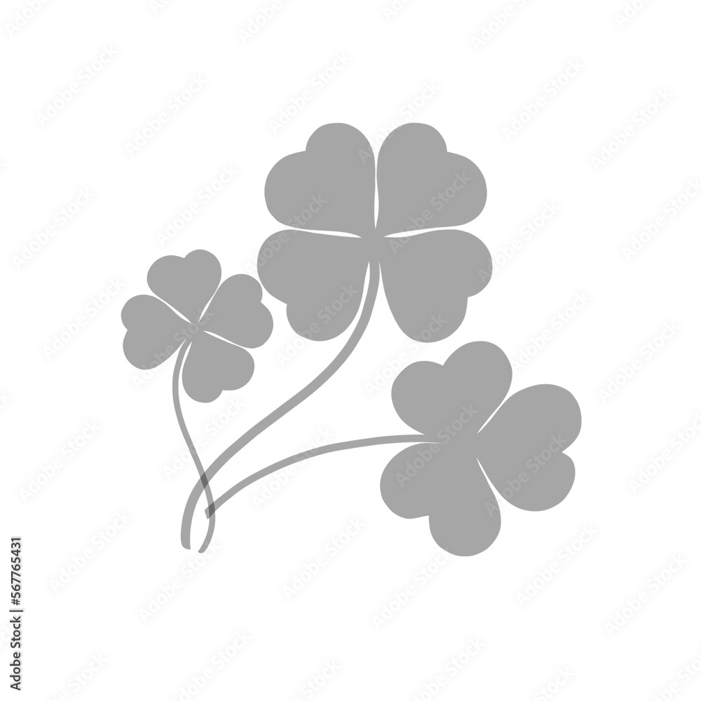Fototapeta premium four leaf clover shadow
