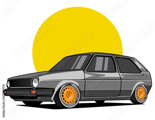 nostalgic car design for vehicle vector illustration concept