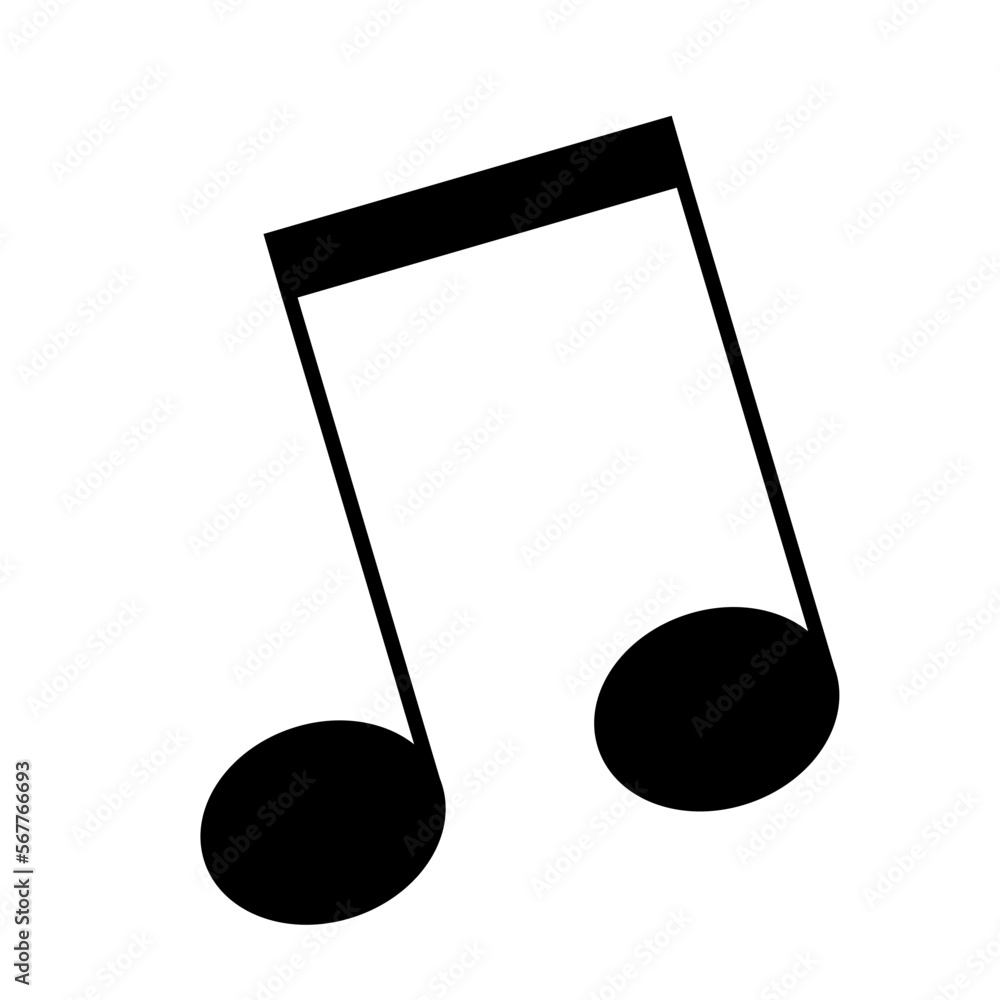 Music note icon isolated over white background. Musical vector icon for websites, musical apps and decoration purposes Music note icon isolated over white background. Musical vector icon for websites, musical apps and decoration purposes