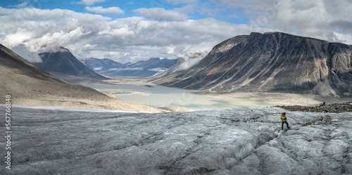 Tupermit Glacier in Akshayuk Pass. Auyuittuq National Park, Baffin Island, Canada.