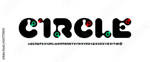 Art font alphabet, abstract letters and numbers, vector illustration 10EPS