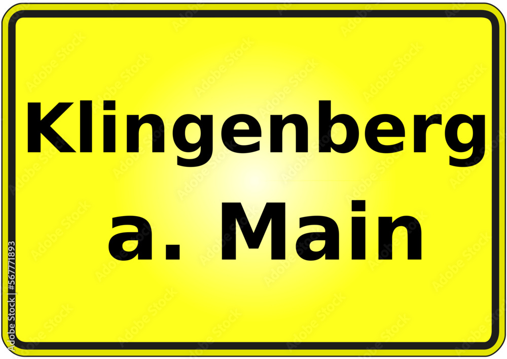 Ortseingangsschild Deutschland Stadt Klingenberg a. Main Ortseingangsschild Deutschland Stadt Klingenberg a. Main