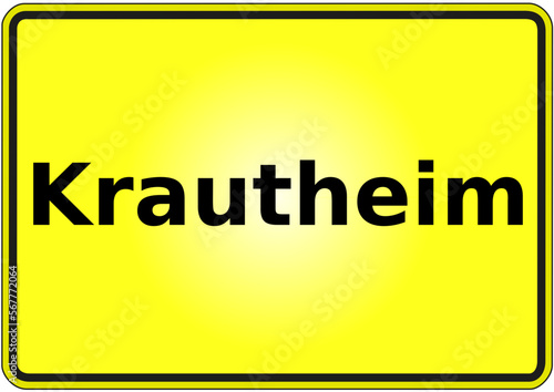 Ortseingangsschild Deutschland Stadt Krautheim