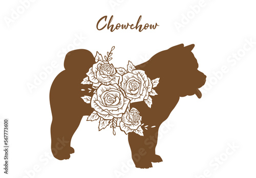Chowchow with flower