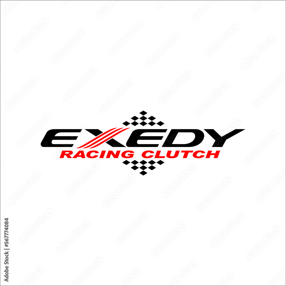 vector inscription (exedy, racing clutch) can be used as graphic design, sticker
