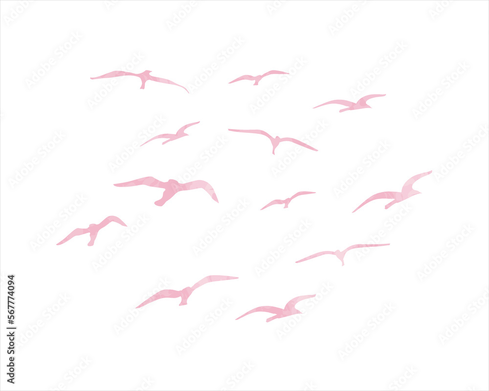 pink watercolor bird hand drawn design pink watercolor bird hand drawn design