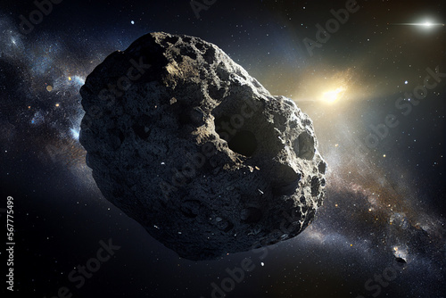 Asteroid illustration Generative Ai
