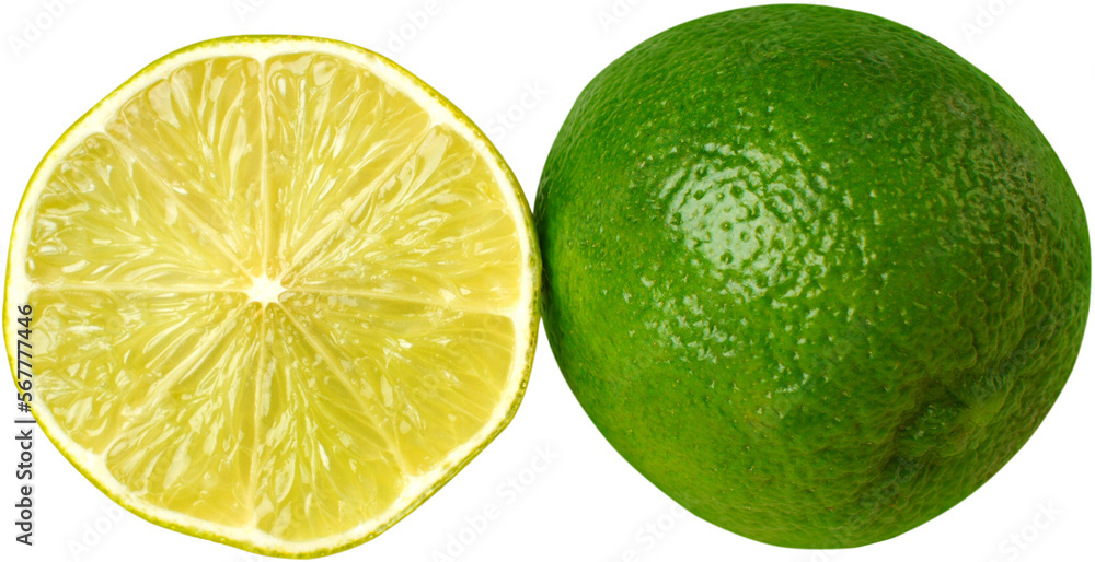 Close-up of fresh lemon isolated on white background