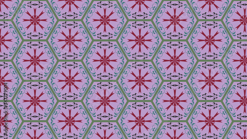 Traditional Vintage geometric Pattern background, (antique, ancient, old, cultural, textile, fabric, damask, batik, tapestry, rug, carpet, cloth, fashion, silk, leather)