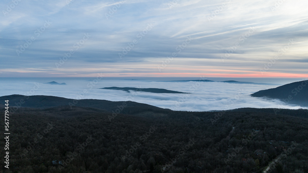 sunset in the mountains