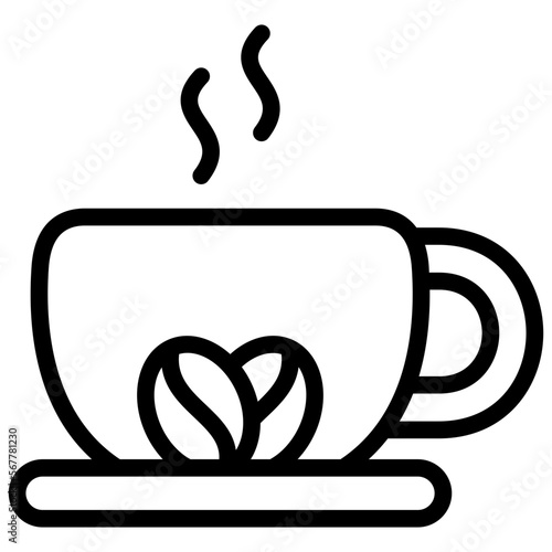 espresso ilustration with outline
