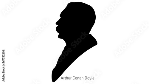 Arthur Conan Doyle silhouette photo