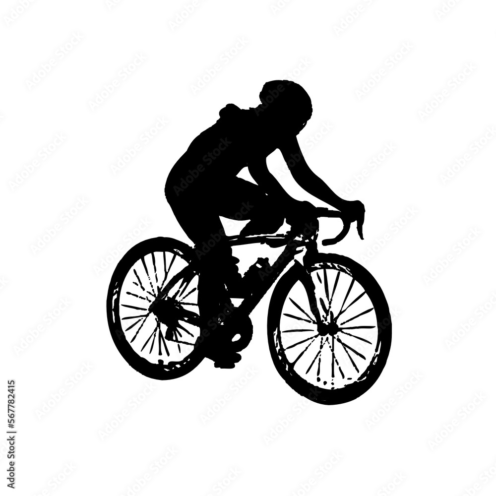 silhouette of person riding bicycle with transparent background silhouette of person riding bicycle with transparent background