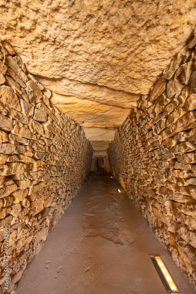 Obraz premium Interior of dolmen de El Romeral, UNESCO site, Antequera, Spain