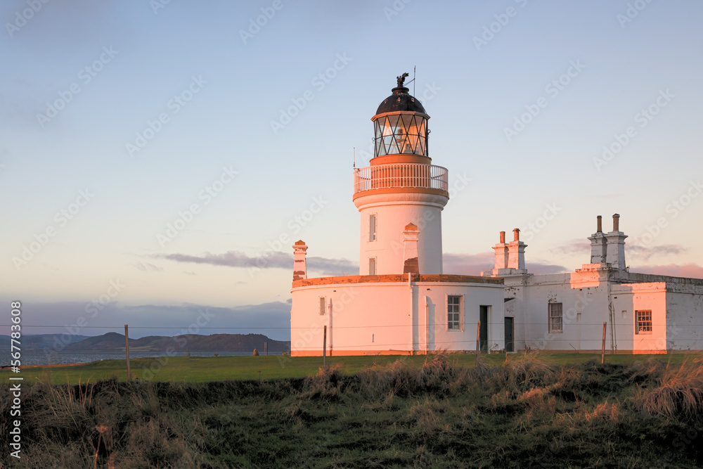 The Chanonry Lighthouse At Sunrise In The Scottish Highlands