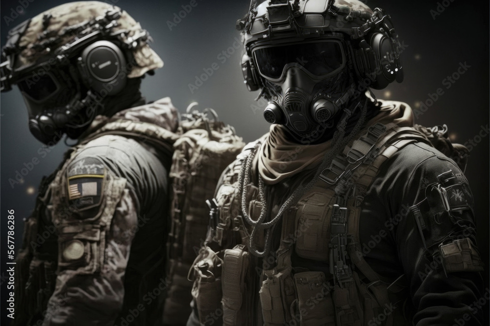 ai generated image of special force military ai generated image of special force military