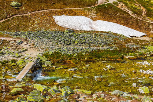 Beautiful mountain and landscape nature panorama Rondane National Park Norway. photo