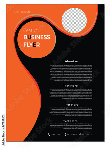 vector flyer template photo