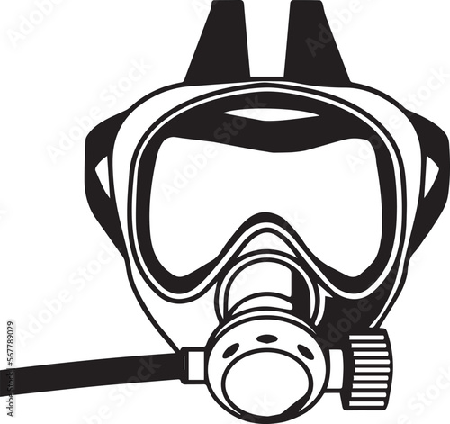 scuba diving mask and snorkel
