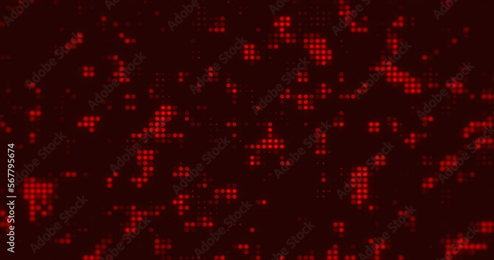 red glowing digital dot gradient background animation