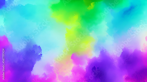 カラフルな水彩の絵の具のテクスチャ　壁紙Colorful watercolor paint texture wallpaper