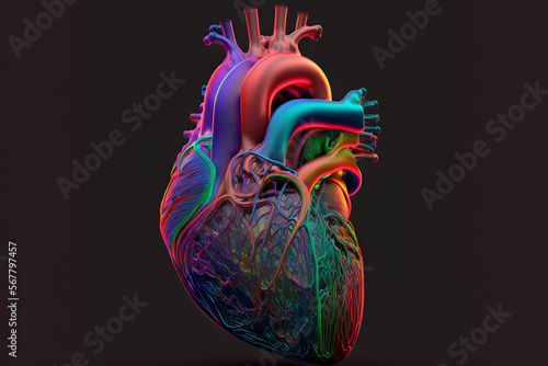 colorful human heart